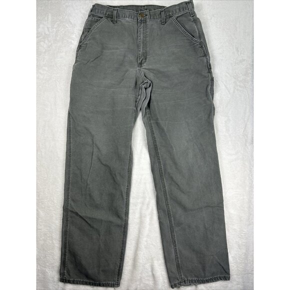 Carhartt Other - Carhartt Pants Mens 36x34 Grey Carpenter Duck Canvas Workwear Logo Street wear